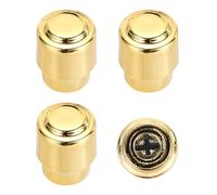 sourcing map 4Pcs ST Guitar 3/5 Way Pickup Barrel Switch Tip Cross Hole ID 0.16 x 0.14" Plastic Toggle Switch Knobs Cap for Electric Guitar Replacement Parts, Chrome Gold
