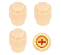 sourcing map 4Pcs ST Guitar 3/5 Way Pickup Barrel Switch Tip Cross Hole ID 0.16 x 0.14" Plastic Toggle Switch Knobs Cap for Electric Guitar Replacement Parts, Yellow