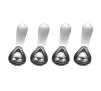 sourcing map 4Pcs Stainless Steel Coffee Scoop, 30ml Short Handle Measuring Spoon for Ground Coffee Tea Sugar Kitchen Gifts, Silver
