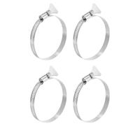 sourcing map 4Pcs Stainless Steel Hose Clamps Worm Gear Hose Clamp, 65-89mm (2-1/2"to 3-1/2") Adjustable Thumb Screw Key Type Clamps Fuel Line Clamps 12mm Bandwidth for Plumbing, Automotive