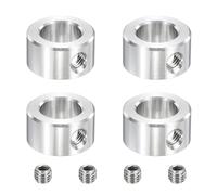 sourcing map 4pcs Stainless Steel Shaft Collar, 13mm(1/2") ID 22mm(7/8") OD 12mm(1/2") Thickness Single Hole Bore Shaft Locking Collars for Gearbox Assemblies, Machine Tools