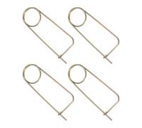 sourcing map 4pcs Steel Brooch Cotter Pins, 0.2x10.04 Inch (5x255mm) Brooch Shape Cotter Safety Spring Pin, Quick Locking Fastener for Garden, Farm, Lawn, Rectangle