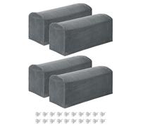 sourcing map 4Pcs Stretch Armrest Covers, Polyester Soft Armchair Slipcovers Couch Recliner Arm Cover with Twist Pins for Chair Sofa Protector, Deep Grey