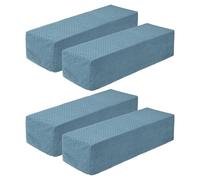 sourcing map 4Pcs Stretch Armrest Covers, Polyester Soft Armchair Slipcovers Couch Recliner Arm Cover for Chair Sofa Protector, Deep Blue, Diagonal Plaid