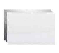 sourcing map 4pcs Sublimation Metal Blank Photo 6x8 Inch 0.4mm Thickness Waterproof Never Fade Aluminum Customize for Sublimation Heat Transfer Printing Engraving, White