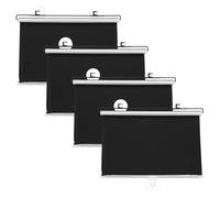 sourcing map 4Pcs Suction Cup Roller Blinds, 40 x 125cm Retractable Car Side Window Roller Sunshade Block Rays Glare and Heat, for Car Home Office Privacy Protection, Black