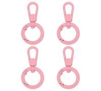 sourcing map 4Pcs Swivel Clasp Clip, Metal Spring Snap Hooks Keychain Key Ring Double Opening Lobster Claw Clasp Zinc Alloy Purse Clips for Jewelry Crafts Lanyard Making, Light Pink
