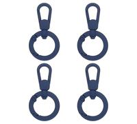 sourcing map 4Pcs Swivel Clasp Clip, Metal Spring Snap Hooks Keychain Key Ring Double Opening Lobster Claw Clasp Zinc Alloy Purse Clips for Jewelry Crafts Lanyard Making, Blue