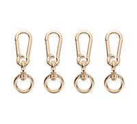 sourcing map 4Pcs Swivel Spring Snap Hook Clip, 2.52inch Keychain Clip Zinc Alloy Swivel Lobster Claw with O Ring for Bags Lanyard Craft Making, Light Gold