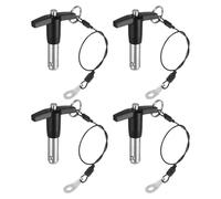 sourcing map 4Pcs T Handle Lock Pins, 12mm x 20mm Usage Length Stainless Steel Push-Button Quick Release Pin