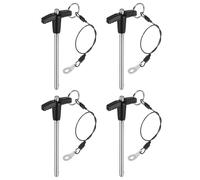 sourcing map 4Pcs T Handle Lock Pins, 6mm x 70mm Usage Length Stainless Steel Push-Button Quick Release Pin