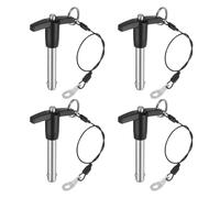 sourcing map 4Pcs T Handle Lock Pins, 9.5mm x 40mm Usage Length Stainless Steel Push-Button Quick Release Pin