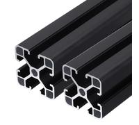 sourcing map 4PCS t Slot 4040 Aluminum Extrusion, 400mm European Standard Anodized Linear Rail Profile for 3D Printer Parts CNC DIY Projects, Black