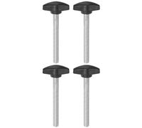 sourcing map 4pcs Tee Wing Knobs Thumb Screws M8 x 65mm Standard Male Thread Plastic T Knobs Handles Hand Clamping Thumbscrew, Black