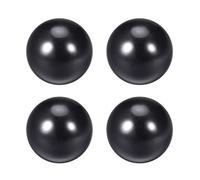 sourcing map 4Pcs Thermoset Ball Knob M6 Female Threaded Machine Handle 20mm Diameter Smooth Rim Black
