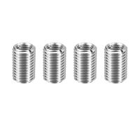 sourcing map 4pcs Thread Repair Inserts M16 x 2 Male to M12 x 1.75 Female Thread 25mm Long Stainless Steel Reducing Nuts Metric Self Tapping Sleeves Threaded Reducer Industrial Fasteners