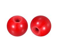 sourcing map 4Pcs Threaded Ball Knobs, M8 Female Thread Phenolic Thermoset Ball Knob 32mm Dia Round Operation Ball Handles for Machine Lever Handle, Red