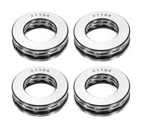 sourcing map 4Pcs Thrust Ball Bearings, 20mm Bore 35mm OD 10mm Thick 51104 Single Row Roller, Chrome Steel Axial Ball Bearing, ABEC5