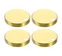 sourcing map 4Pcs Toilet Seat Hinge Cover, 60mm Stainless Steel Toilet Pan Top Fixing Decorative Covers, Toilet Seat Hinge Fixings Covers Toilet Hardware, Gold