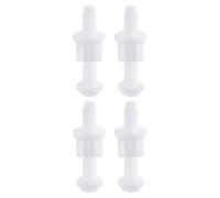 sourcing map 4Pcs Toilet Seat Hinges Screws, White Universal Plastic Toilet Seat Hinge Bolt Screw with Nuts and Washers for Fixing the Top Toilet Seat