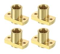 sourcing map 4Pcs Tr8x2 Lead Screw Brass Nut, Trapezoidal Screw Diameter 10mm Pitch 2mm Lead 2mm (1 Starts) for A 3 CR-10 CR-10s Z Axis CNC 3D Printer Parts