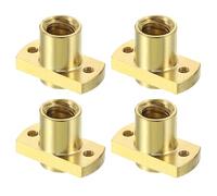 sourcing map 4Pcs Tr8x4 Lead Screw Brass Nut, Trapezoidal Screw Diameter 10mm Pitch 2mm Lead 4mm (2 Starts) for A 3 CR-10 CR-10s Z Axis CNC 3D Printer Parts