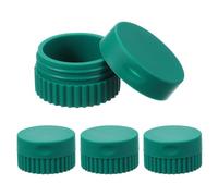 sourcing map 4pcs Travel Containers for Toiletries, 0.68oz 20ml Small Silicone Cream Jars Leak-proof Travel Essentials with Lid for Cosmetic Body Skin Cream, Dark Green