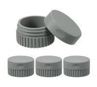 sourcing map 4pcs Travel Containers for Toiletries, 0.68oz 20ml Small Silicone Cream Jars Leak-proof Travel Essentials with Lid for Cosmetic Body Skin Cream, Dark Gray