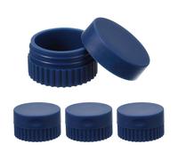 sourcing map 4pcs Travel Containers for Toiletries, 0.68oz 20ml Small Silicone Cream Jars Leak-proof Travel Essentials with Lid for Cosmetic Body Skin Cream, Dark Blue