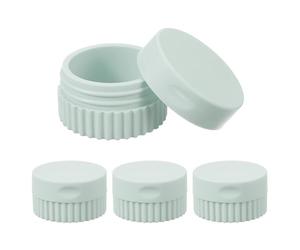 sourcing map 4pcs Travel Containers for Toiletries, 0.68oz 20ml Small Silicone Cream Jars Leak-proof Travel Essentials with Lid for Cosmetic Body Skin Cream, Light Gray