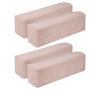sourcing map 4Pcs Twill Stretch Armrest Covers, Soft Armchair Slipcovers Couch Recliner Arm Cover for Chair Sofa Protector, Pink