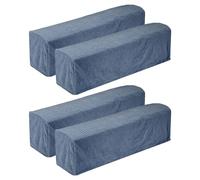 sourcing map 4Pcs Twill Stretch Armrest Covers, Soft Armchair Slipcovers Couch Recliner Arm Cover for Chair Sofa Protector, Blue