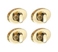 sourcing map 4Pcs Twist Turn Lock Clasp, 24 x 16mm Closures Lock Fasteners for Purse Zinc Alloy Oval Bag Closure Clip Hardware Accessories for DIY Handbag Craft, Gold