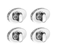 sourcing map 4Pcs Twist Turn Lock Clasp, 24 x 16mm Closures Lock Fasteners for Purse Zinc Alloy Oval Bag Closure Clip Hardware Accessories for DIY Handbag Craft, Silver