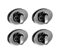 sourcing map 4Pcs Twist Turn Lock Clasp, 24 x 16mm Closures Lock Fasteners for Purse Zinc Alloy Oval Bag Closure Clip Hardware Accessories for DIY Handbag Craft, Black