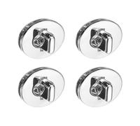 sourcing map 4Pcs Twist Turn Lock Clasp, 30 x 24mm Closures Lock Fasteners for Purse Zinc Alloy Oval Bag Closure Clip Hardware Accessories for DIY Handbag Craft, Silver