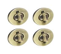 sourcing map 4Pcs Twist Turn Lock Clasp, 35 x 28mm Closures Lock Fasteners for Purse Zinc Alloy Oval Bag Closure Clip Hardware Accessories for DIY Handbag Craft, Bronze