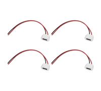 sourcing map 4pcs Type-C Female Chassis 2 Pin Wire, 3A 5V Square USB-C Female Socket to Pigtail Waterproof Terminal Extension Cable for PC LED Lamps Laptop, White