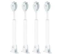 sourcing map 4Pcs Universal Spring Loaded Cord Tensioner, Metal String Tension Rod Pulleys, Curtain Locking Cord Tension Pole Adjustable for Cord Loops and Draperies Vertical Blinds