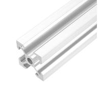 sourcing map 4PCS V Slot 2020 Aluminum Extrusion, 500mm European Standard Anodized Linear Rail Profile Framing for 3D Printer Parts CNC DIY Projects, Silver-White