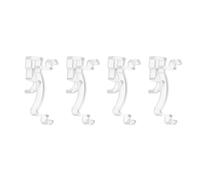 sourcing map 4pcs Valance Clips, 1-7/8in Arc-Shaped Clear Plastic Valance Hidden Retainer Holder Installation Bracket for Horizontal Wood and Faux Wood Blinds