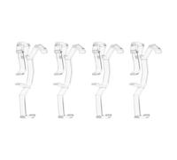 sourcing map 4pcs Valance Clips, 2.5in Clear Plastic Valance Hidden Retainer Holder Installation Bracket for Horizontal Wood and Faux Wood Blinds