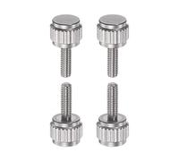 sourcing map 4pcs Vernier Calipers Locking Screws M2.5x8mm Round Flat Head Knurled Thumb Knob Bolts