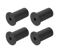 sourcing map 4Pcs Wall Grommets for Cables 1 Inch Silicone Cable Wall Bushing Feed Through Cable Routing Kit Accessories Wall Cable Pass Through for Ethernet with 7.5mm Hole, Black