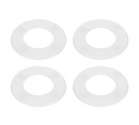 sourcing map 4pcs Wall Split Flange 140mm / 5.5" OD Escutcheon Plate ABS Round Self-Adhesive Plumbing Cover Plates for 78mm / 3.1" Dia Water Pipe Faucet Decoration Accessories, White