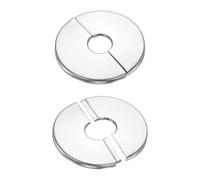 sourcing map 4Pcs Wall Split Flange, 65mm x 5mm 304 Stainless Steel Round Escutcheon Plate, Self-Adhesive Plumbing Cover Plates for 17mm Dia. Pipes Universal Water Pipe Faucet Decoration