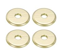 sourcing map 4pcs Wall Split Flange 70mm / 2.8" OD Escutcheon Plate ABS Round Self-Adhesive Plumbing Cover Plates for 16mm / 0.6" Dia Water Pipe Faucet Decoration Accessories, Gold