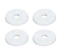 sourcing map 4pcs Wall Split Flange 80mm / 3.1" OD Escutcheon Plate ABS Round Self-Adhesive Plumbing Cover Plates for 22mm / 0.9" Dia Water Pipe Faucet Decoration Accessories, White