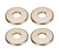 sourcing map 4pcs Wall Split Flange 80mm / 3.1" OD Escutcheon Plate ABS Round Self-Adhesive Plumbing Cover Plates for 26mm / 1" Dia Water Pipe Faucet Decoration Accessories, Gold