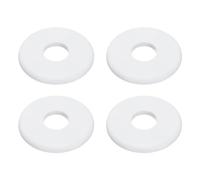 sourcing map 4pcs Wall Split Flange 85mm / 3.3" OD Escutcheon Plate ABS Round Self-Adhesive Plumbing Cover Plates for 26mm / 1" Dia Water Pipe Faucet Decoration Accessories, White